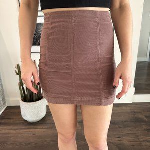 Size 2 - Free People - Mauve Corduroy High Waisted Skirt